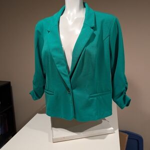 Nina Leonard Teal Blazer